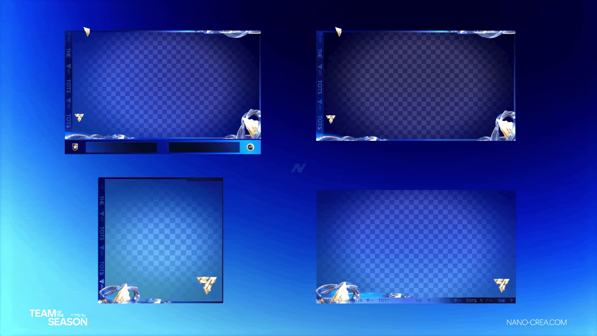 Animated webcam overlay FC26 TOTS 2D and 3D variants